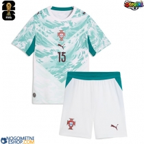 Otroški Nogometni dresi Portugalska Joao Neves #15 Gostujoči SP 2026 Kratek Rokav (+ Kratke hlače)